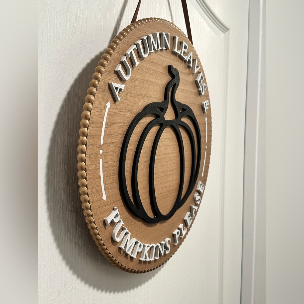 Autumn Leaves & Pumpkins Please Wall Decor - Picture 4 of 6
